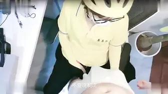 外卖小妹送餐被套路 办公室跳蛋狂震 无套双中出射满逼 操到她气炸说看见男子就想吐！