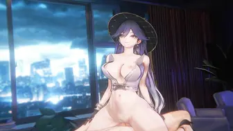 鸣潮 洛瑟菈白皮爆乳美女 被大肉棒疯狂抽插 连续高潮无套中出